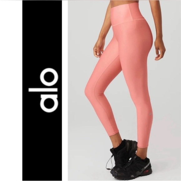 ALO Yoga Pants - Alo Airlift Strawberry lemonade HighWaisted Leggings S Large NWOT SOLDOUT COLOR